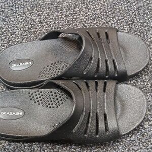 Okabashi Men's Classic Black Slide Sandals